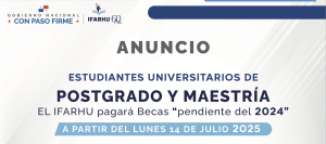 B/.1.2 millones desembolsará el IFARHU en concepto de becas de postgrado y maestrías